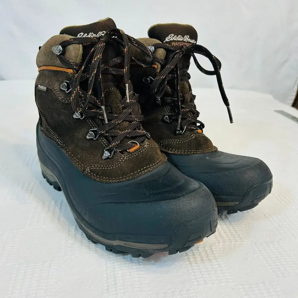Eddie Bauer Mens 8,5 Boots Snowfoil Thermafill 200 Gram Insulation
